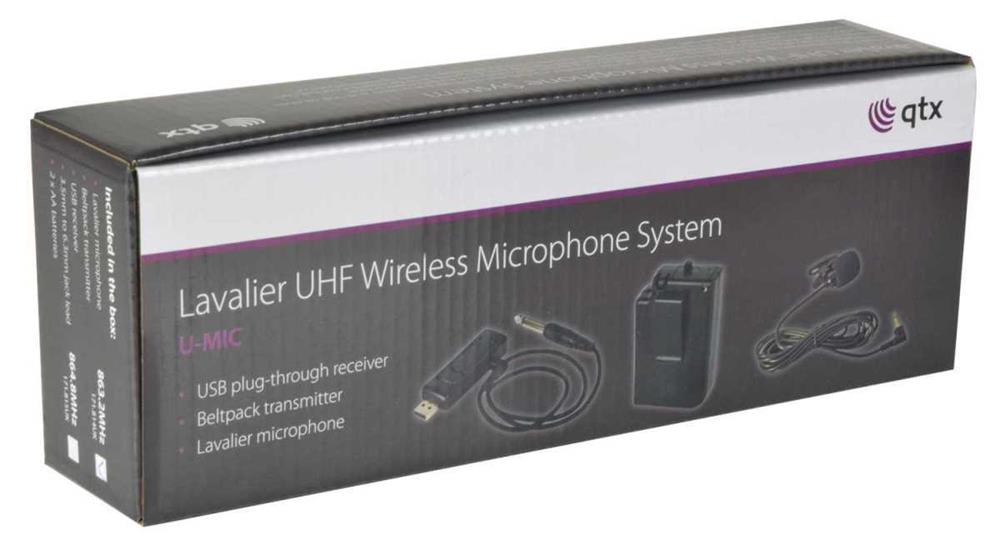 Sistema de Microfone de Lapela Uhf 863,2 Mhz