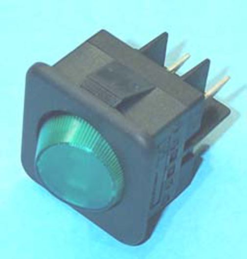 Interruptor luminonos, cor verde Micromax