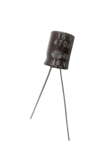 Condensador electrolitico de 470uF-16V 105 8X11,5.