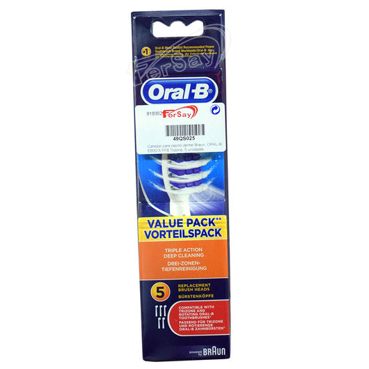 Cabezal para cepillo dental Braun, ORAL-B, EB30-5.