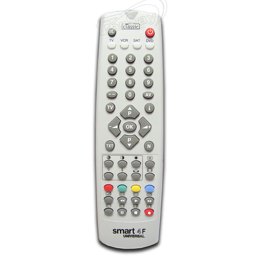 Universal Remote Inteligente 4f Tv / Vcr / Sat / .