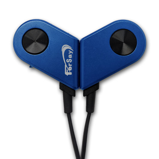 Auricular Bluetooth Metalizado com Microfono Azul