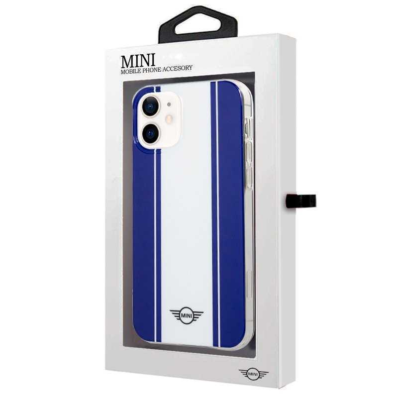 Capa Mini Cooper Azul E Branca Para iPhone Mini 12