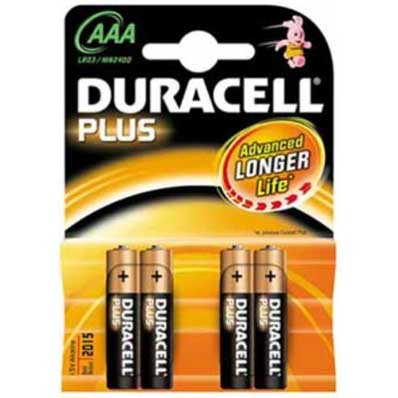 Pilhas Plus Power Lr03 Duracell (4 Uds)