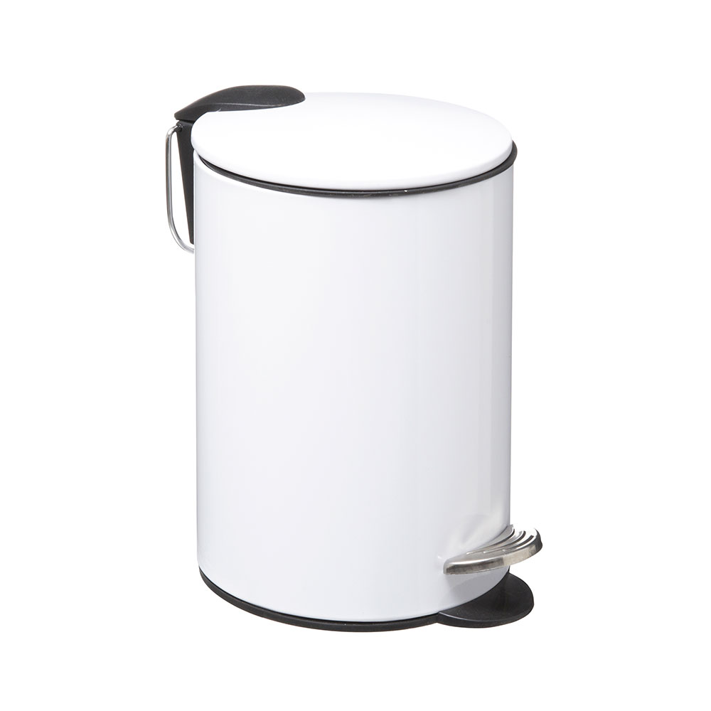 Balde de lixo casa de banho cor branco - 3 litros