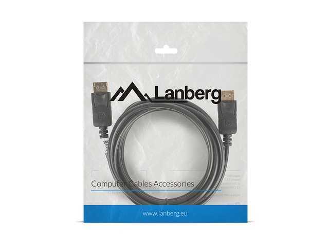 Lanberg Ca-Dpdp-10cc-0030-Bk Displayport Cable 3 M Black