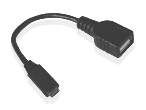 Cabo OTG Micro-USB para USB Fêmea 2.0 (Preto)