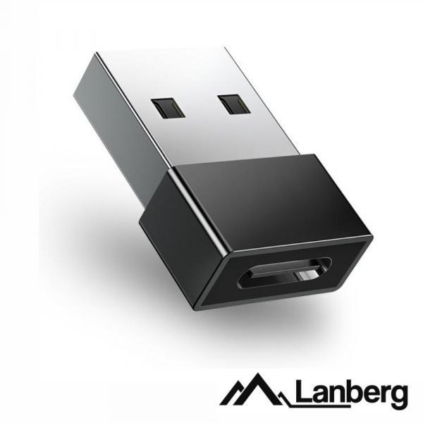 Mini Adaptador USB-A Macho para USB-C Fêmea