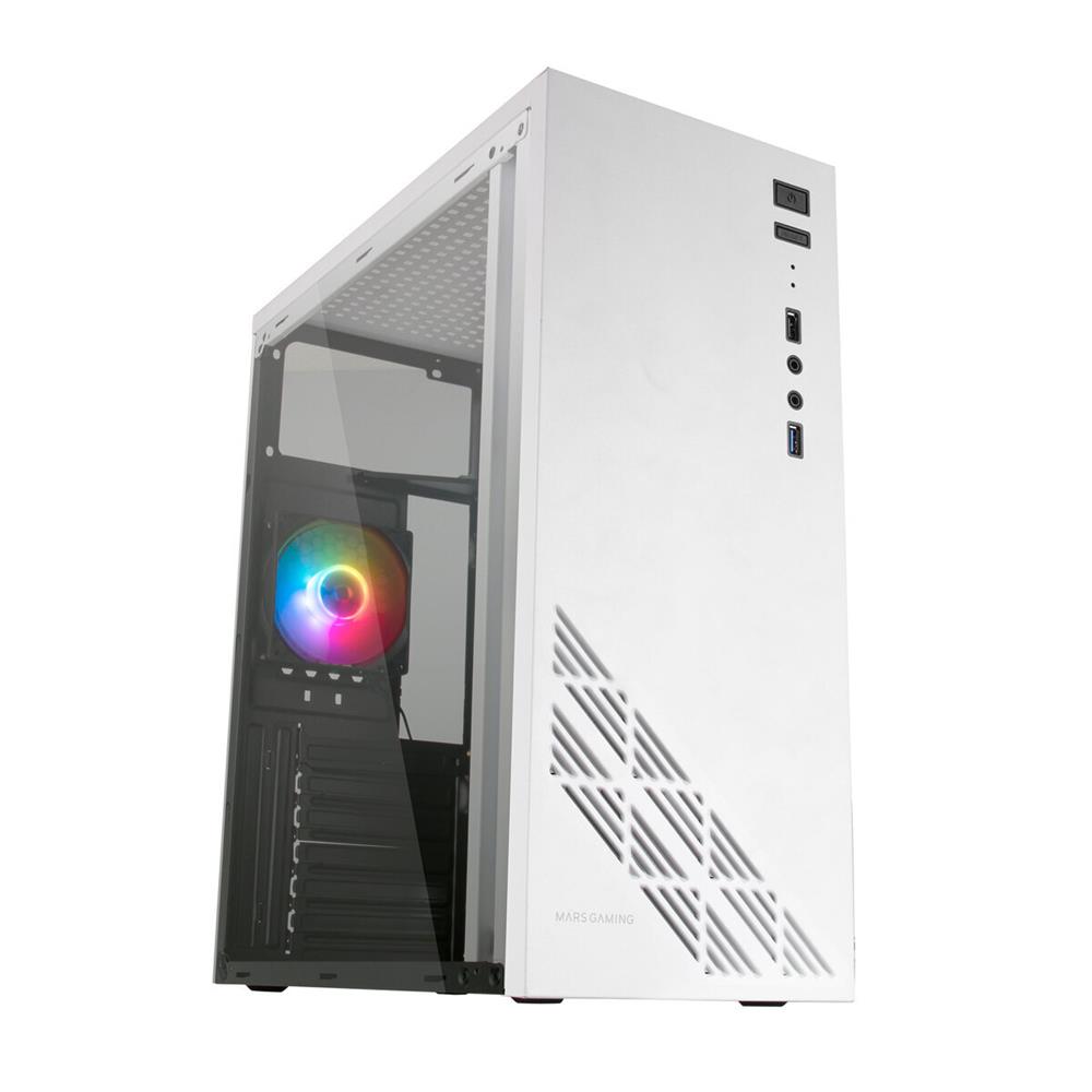 Caixa Semitorre Atx Mars Gaming Mc100w Branco Atx LED RGB 