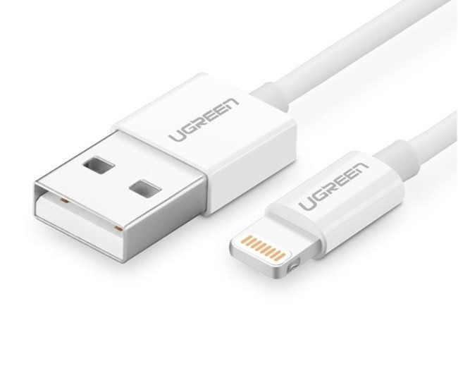Ugreen Nickel Plated Lightning Cable Mfi 2m (Whit.