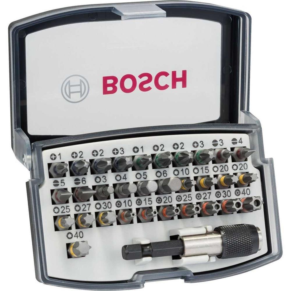 Conjunto De Bits P/ Chave De Fenda Bosch Pro 32 Pc