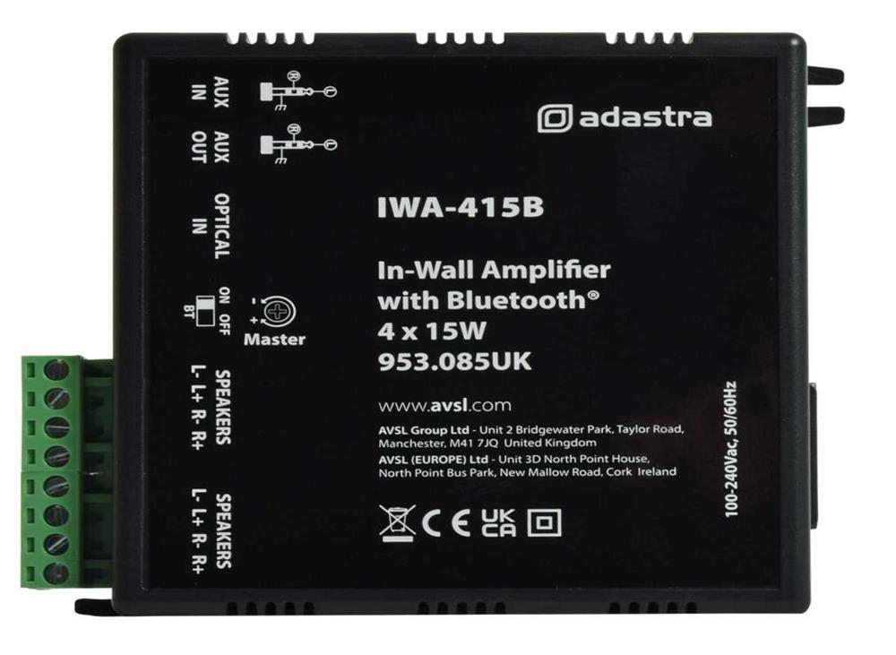 Amplificador de Parede Iwa com Bluetooth 4x15w
