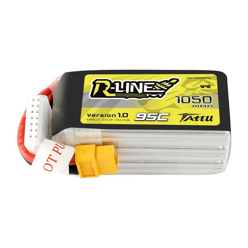Bateria Tattu R-Line 1050mah 22,2v 95c 6s1p Xt60