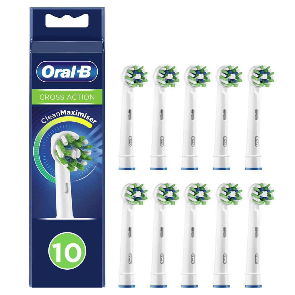 Oral-B Toothbrush Heads Crossaction 10pc Cleanmaximizer