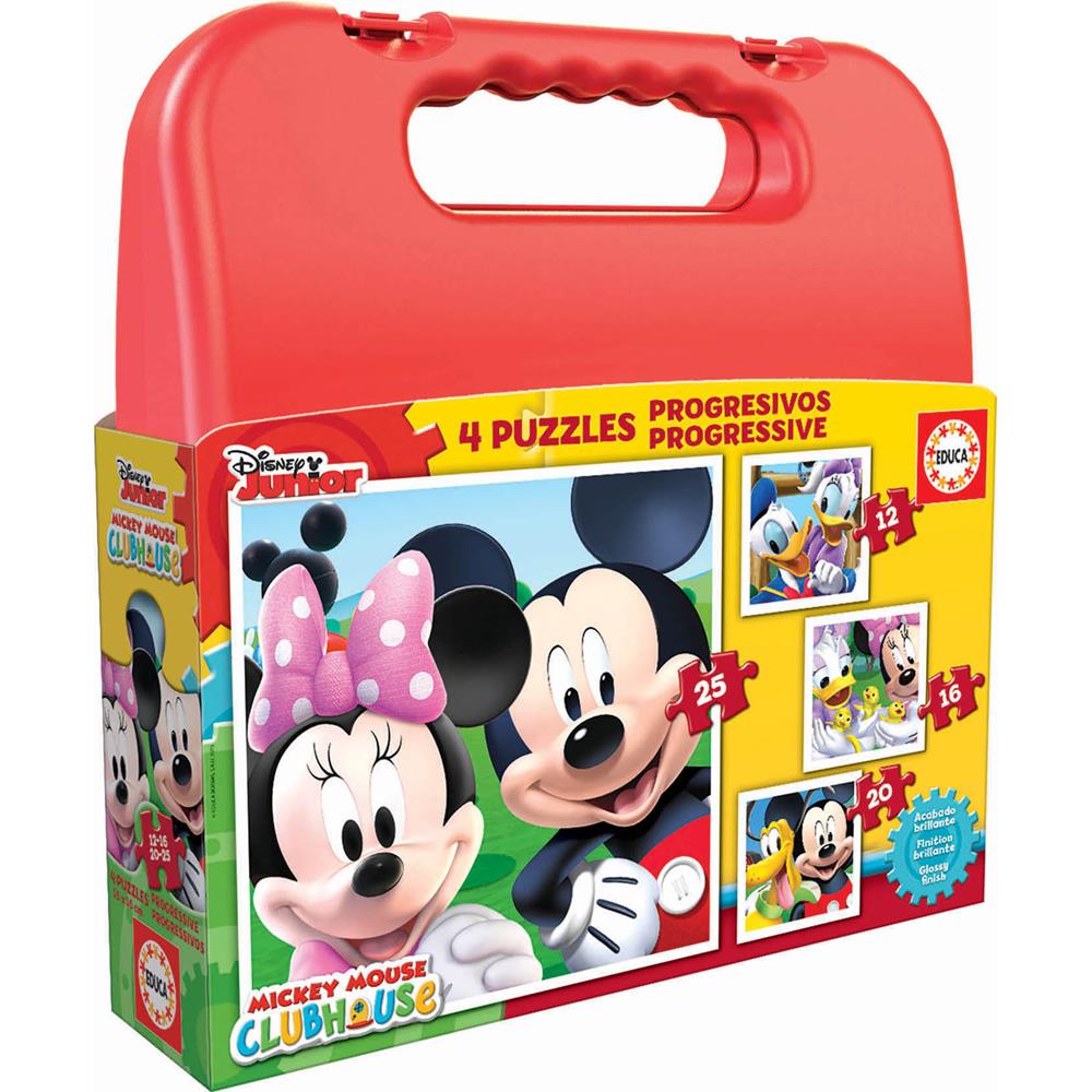 Set de 4 Puzzles Disney Mickey Mouse Progressive .