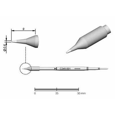 Ponta P/ Utensilio de Mão T245-Pa ( 0,6mm) - Jbc