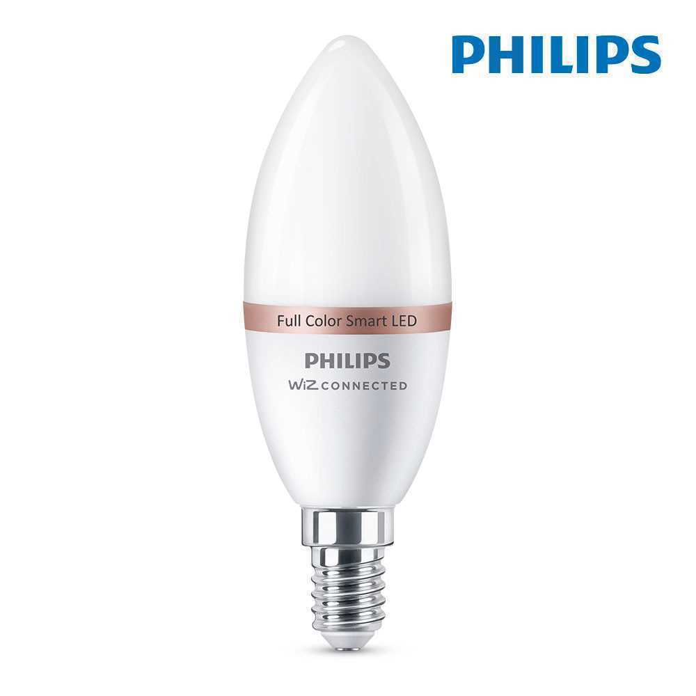 Lâmpada Vela LED E14 4,9w 2.700k-6.500k 470lm Wifi Philips Wiz