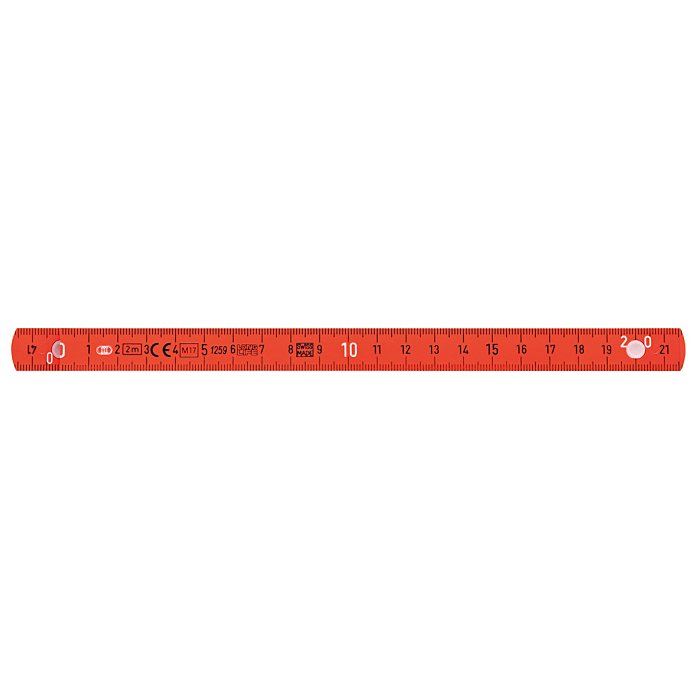 Wiha Electrician's Longlife® Folding Ruler, 2 m Metric, 10 Segments (42068) Orange