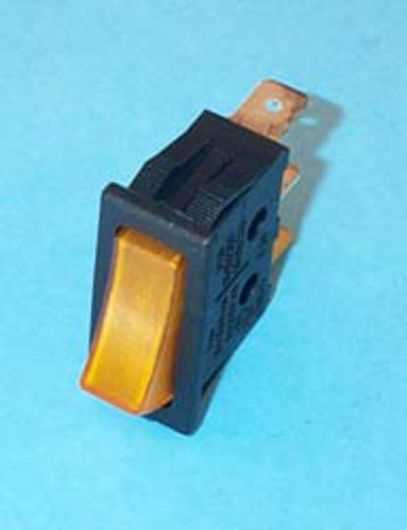 Interruptor unipolar ambar, medidas 11 x 30 mm