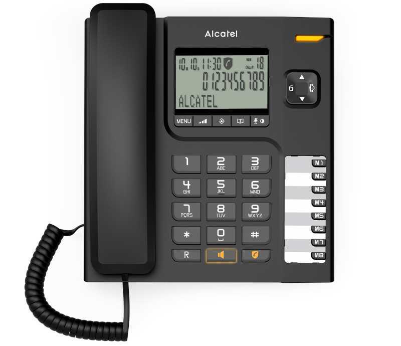 Telefone Fixo Alcatel T78 Preto 