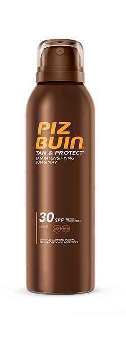 Spray Bronzeador Tan & Protect Piz Buin Tan Protect Intensifying Spf 30 Spf 30 150 Ml 