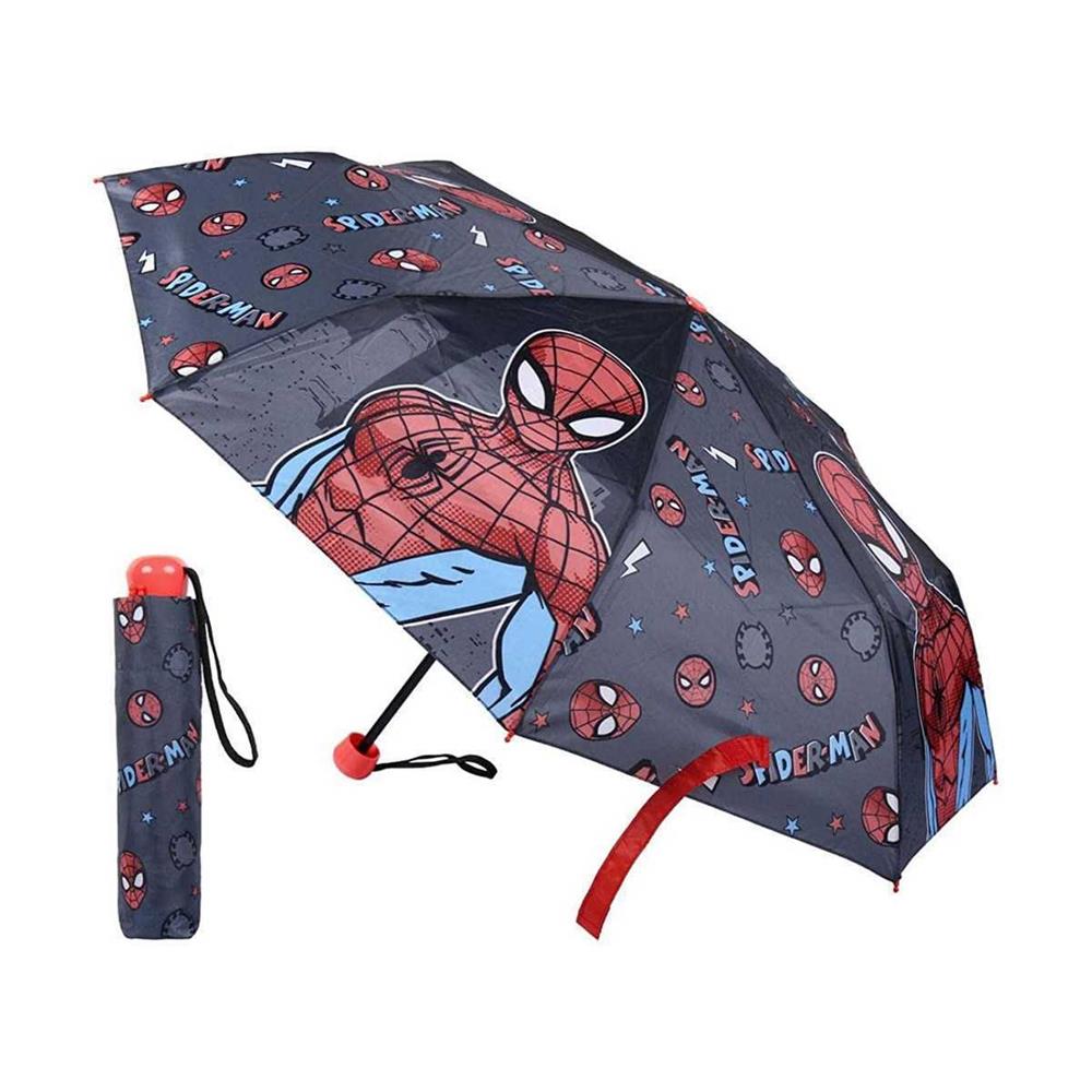 Guarda-chuva Dobrável Spiderman Cinzento (Ø 92 cm)