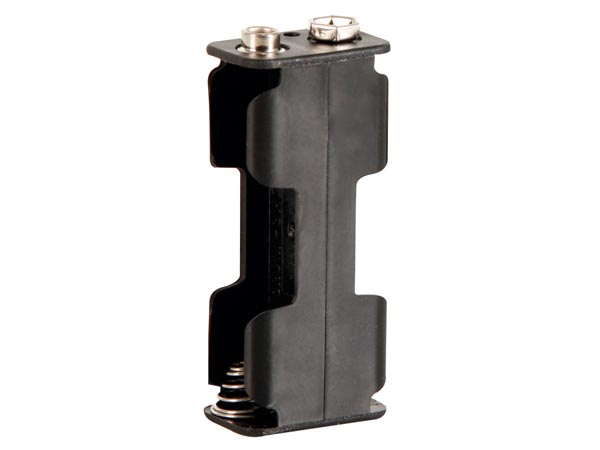 Battery Holder For 2 X Aa-Cell (With Snap Terminals)