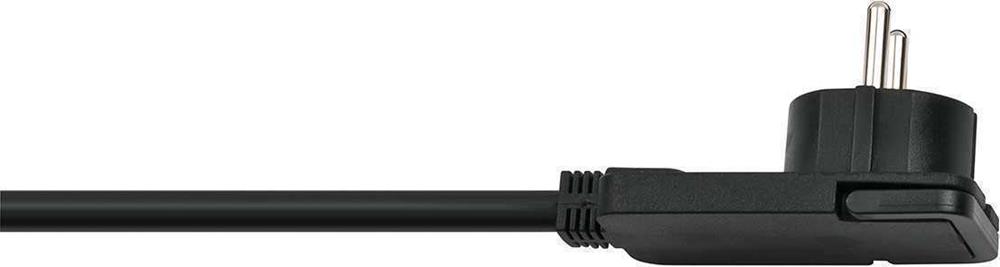 Brennenstuhl Qualitäts-Kunststoff-Verlängerungskabel 1m schwarz H05VV-F  3G1,0 *CH* - Art.-Nr: 1168402
