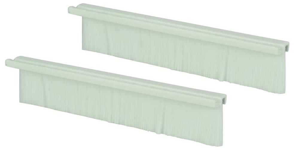 White Double Gang Wallplate Brushes