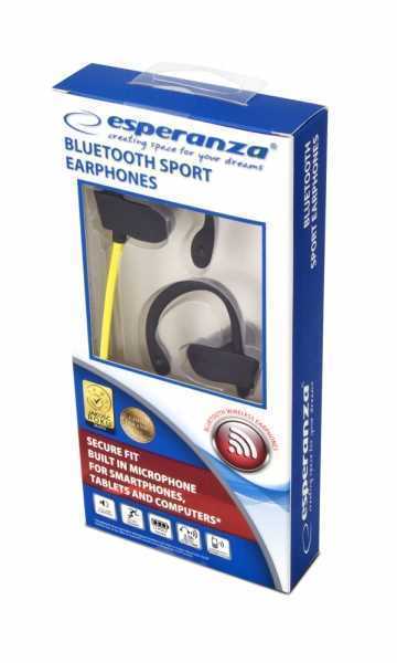 Esperanza Bluetooth Sport Earphones Eh188 Black/Yellow