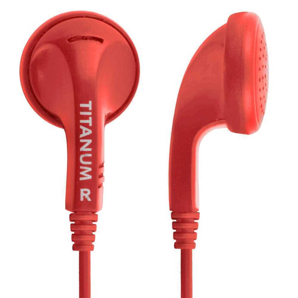 Titanum Stereo Earphones Th108 Red