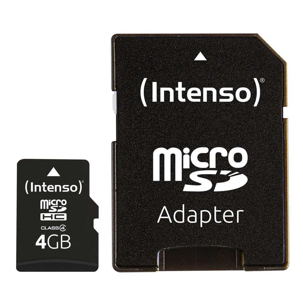 Sd Microsd Card  4gb Intenso Inkl. Sd Adapter