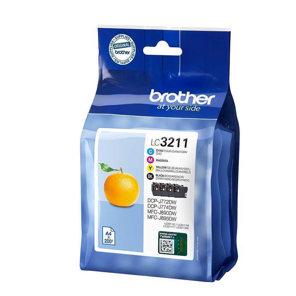 Brother Ink Cart. Lc-3211valdr Value Pack F?r Dcp-J572dw/J772dw/-J774dw/ Mfc-J491dw/J497dw/J890dw/J8