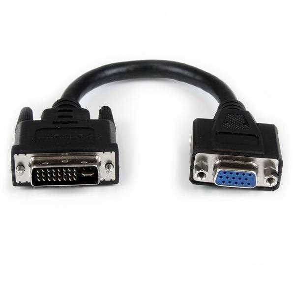 Startech.Com 8in Dvi To Vga Cable Adapter - Dvi-I Male To Vga Female Dongle Adapter (Dvivgamf8in) - 