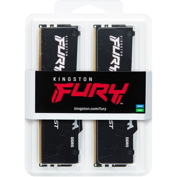 Memória RAM Kingston Fury Beast RGB (Amd Expo) 64gb (2x32gb) Ddr5-6000mhz 2r Cl36 Preta