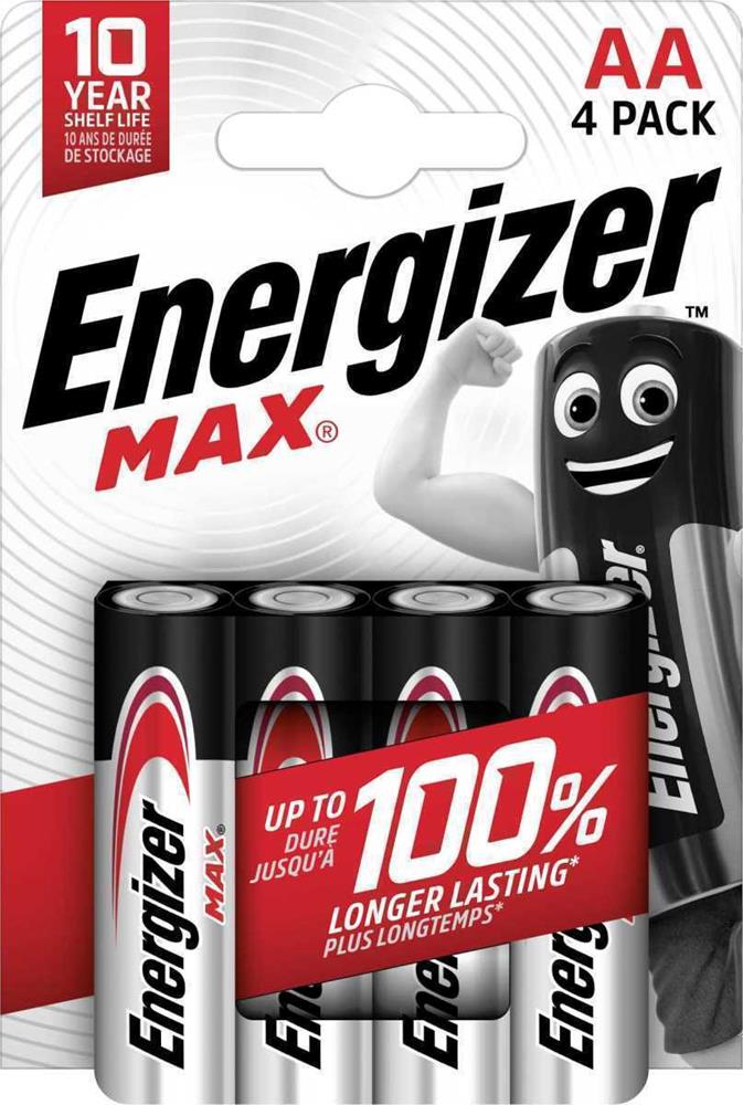 Energizer Max Batteries - AA Lr6, 4 Pcs.