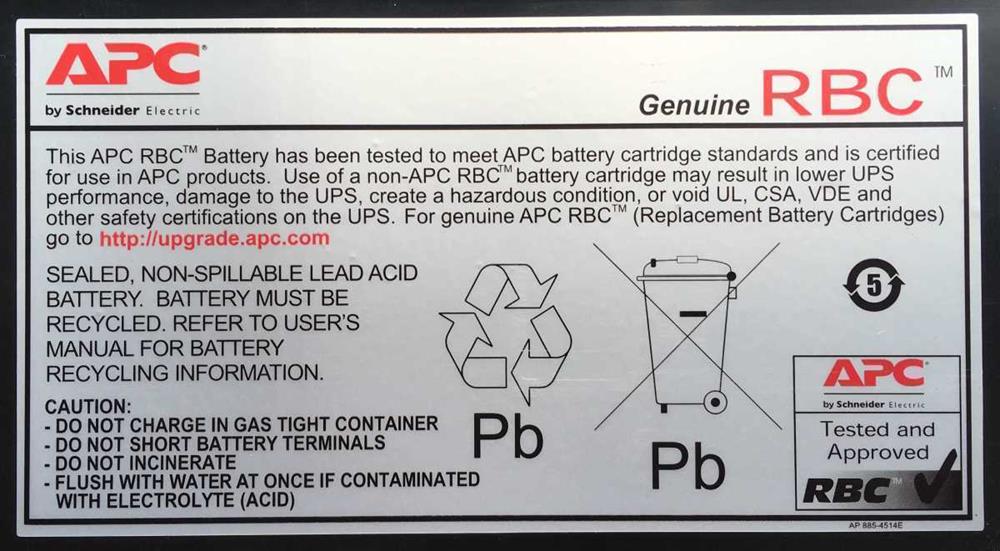Apc Rbc24 Bateria Ups Chumbo-Ácido Selado (Vrla)