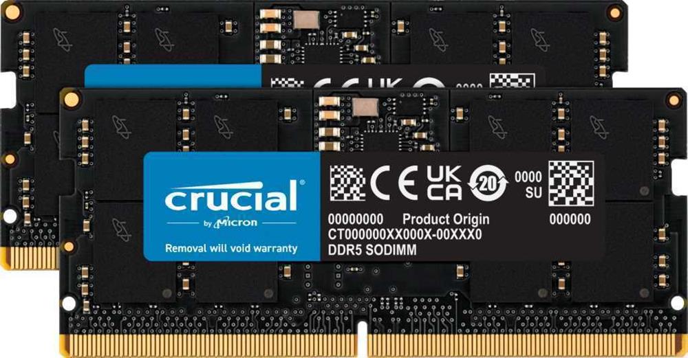 Crucial Ddr5-5600 Kit       32gb 2x16gb Sodimm Cl46 (16gbit)