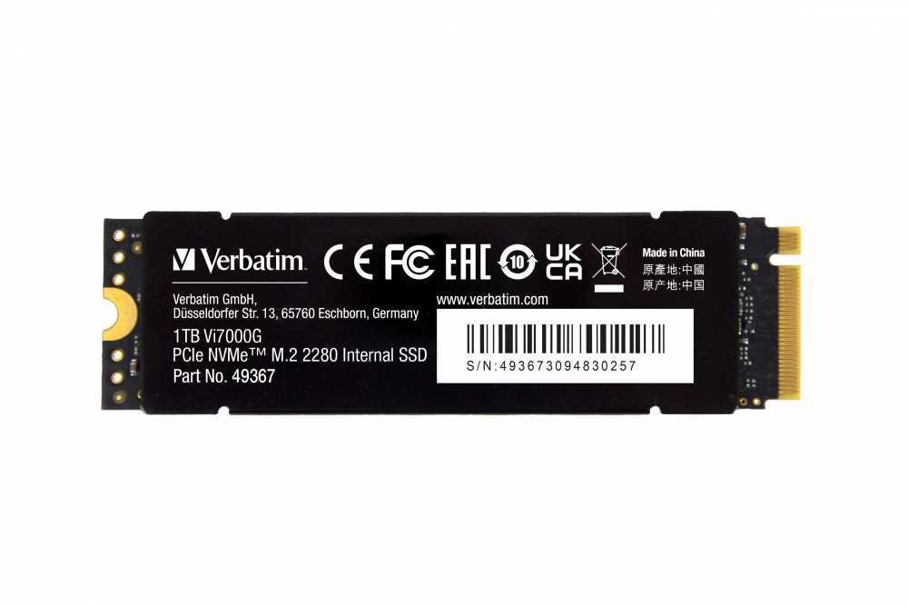 Verbatim Vi7000 PCle NVMe M.2 SSD 1TB            .