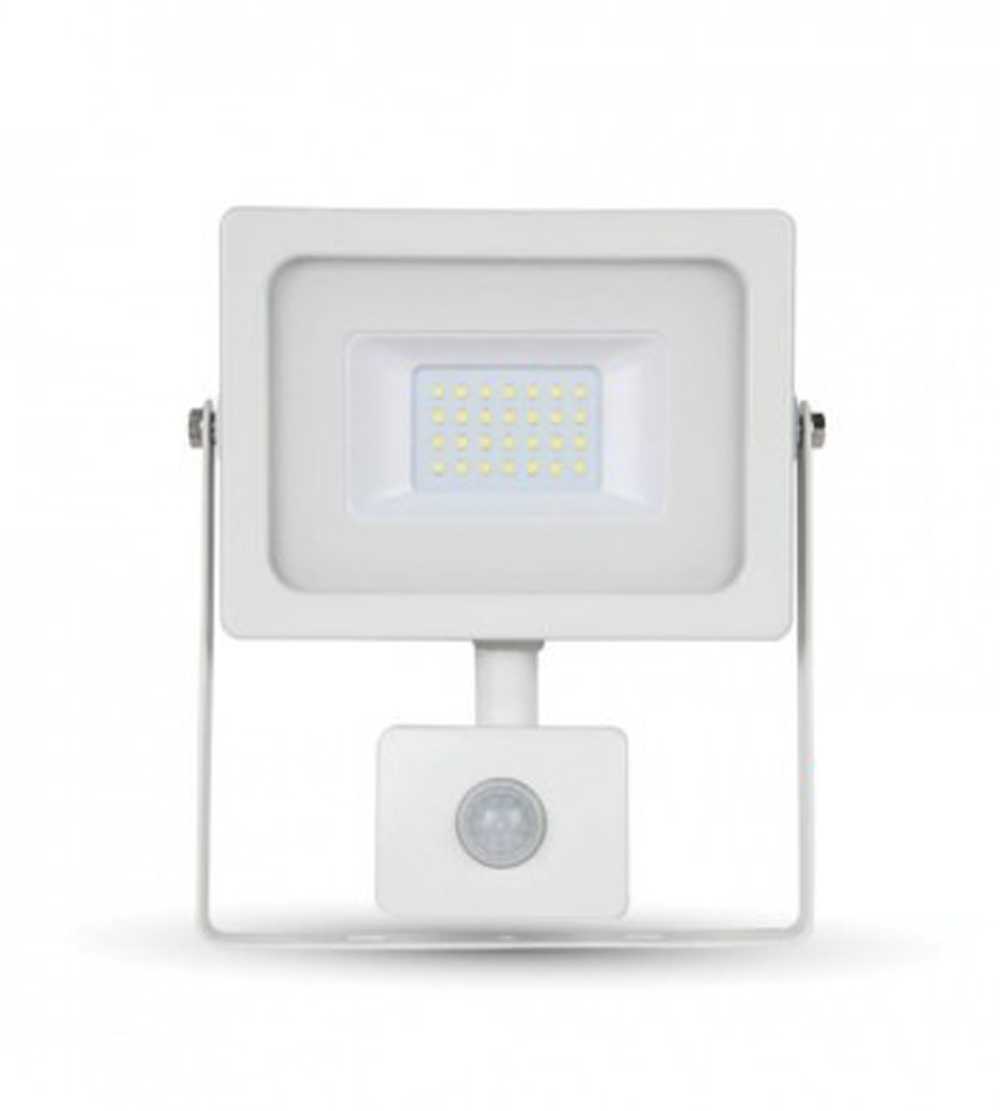 Foco LED SMD Ip65 10w 6500k Slim C/Sensor Branco