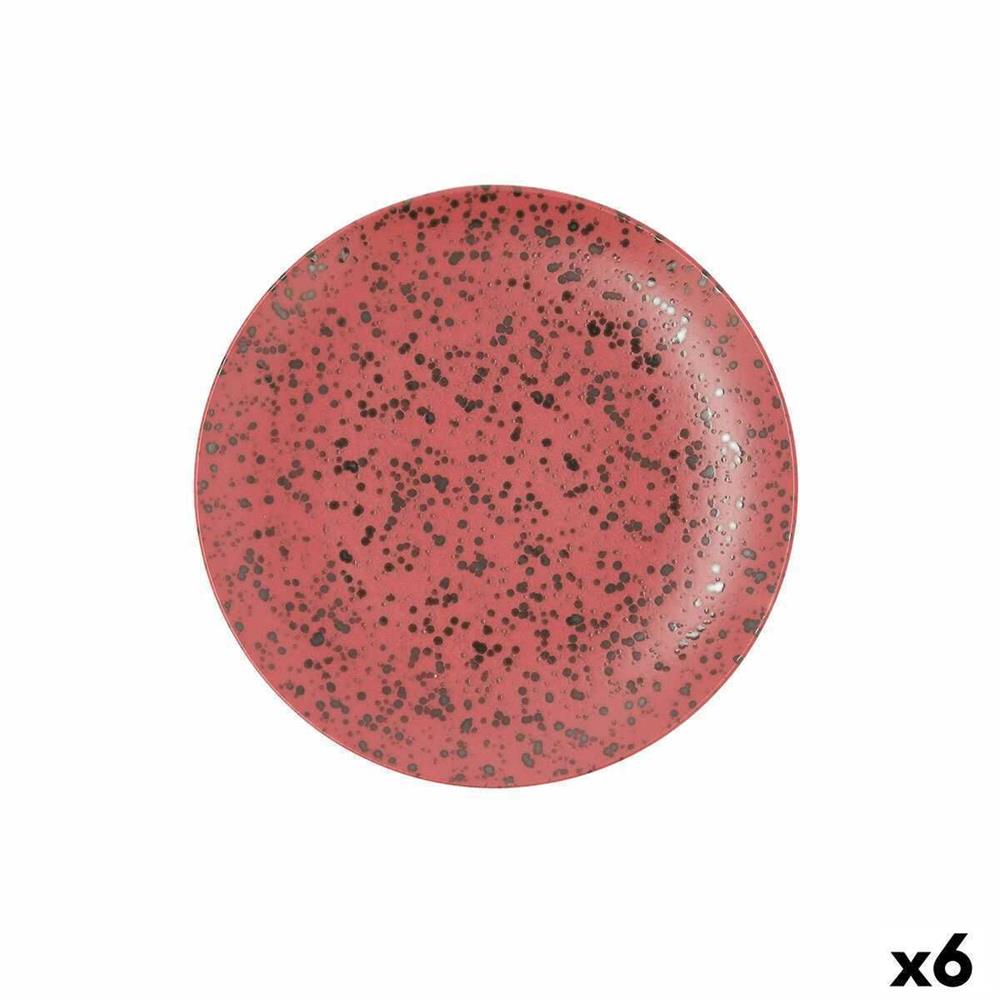 Plat bord Ariane Oxide Cerâmica Vermelho (Ø 24 cm.