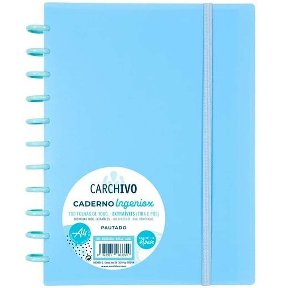 Caderno Carchivo Azul A4 