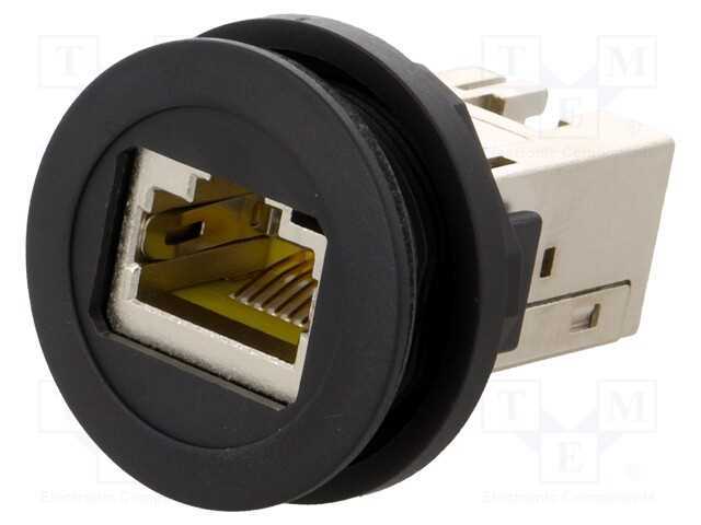 Tomada RJ45, 22mm, har-port, -25÷70C, 22,3mm, IP2.