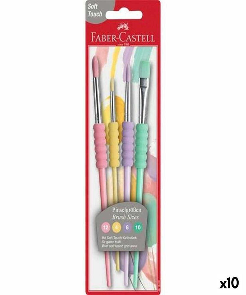 Pincéis Faber-Castell Pastel 4 Peças (10 Unidades) 