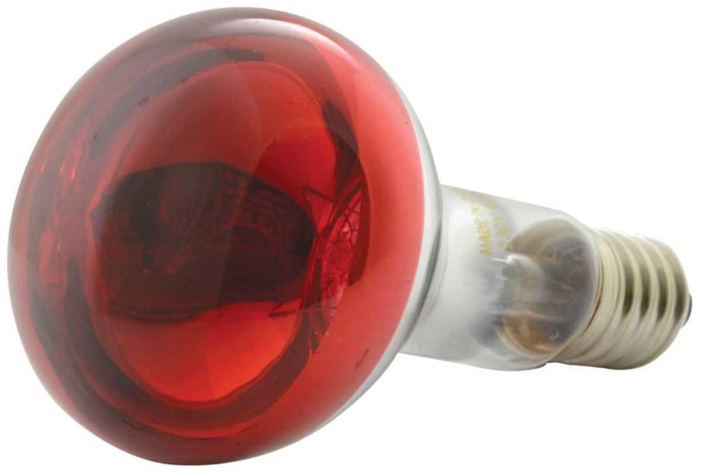 Lámpara E27 60w 230vac R80 Rojo