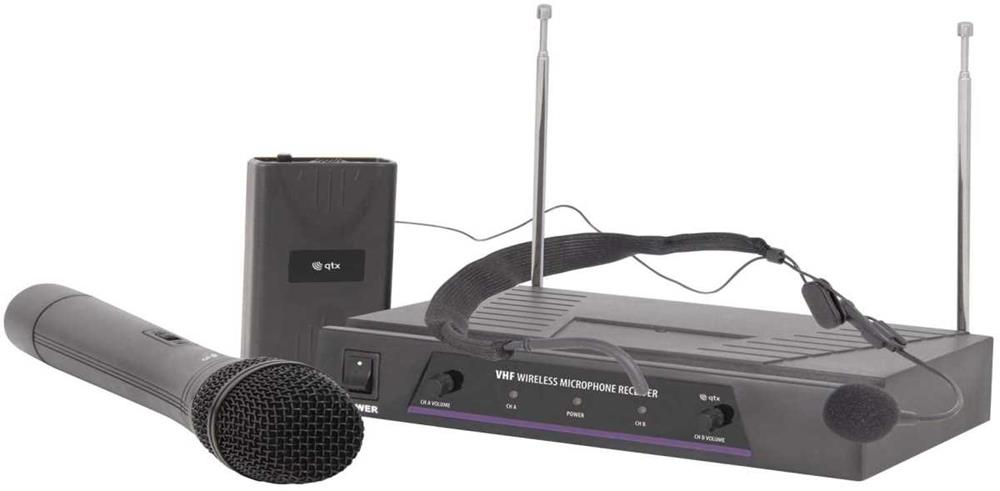 Sistema de Microfone Sem Fios Vhf 173.8+174.8mhz