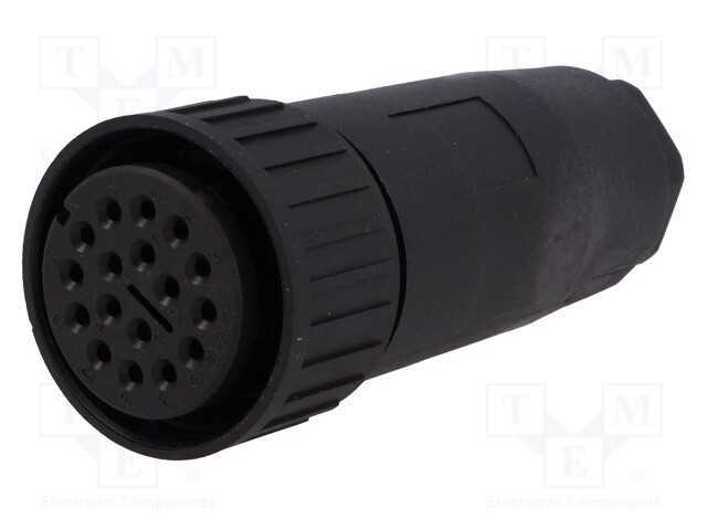 Conector: redondos, ficha, CM, IP67, PIN: 17, Cob.