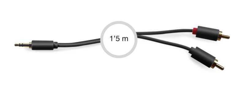Cable Jack 3.5 Macho Estéreo a 2 Rca Macho 1.5m