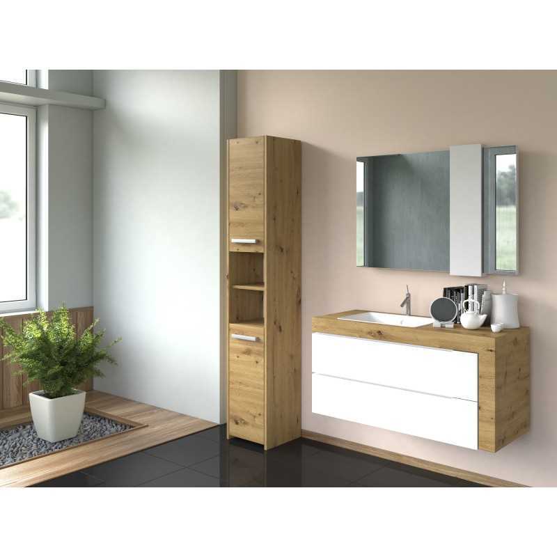 Topeshop S30 Artisan Bathroom Storage Cabinet Oak