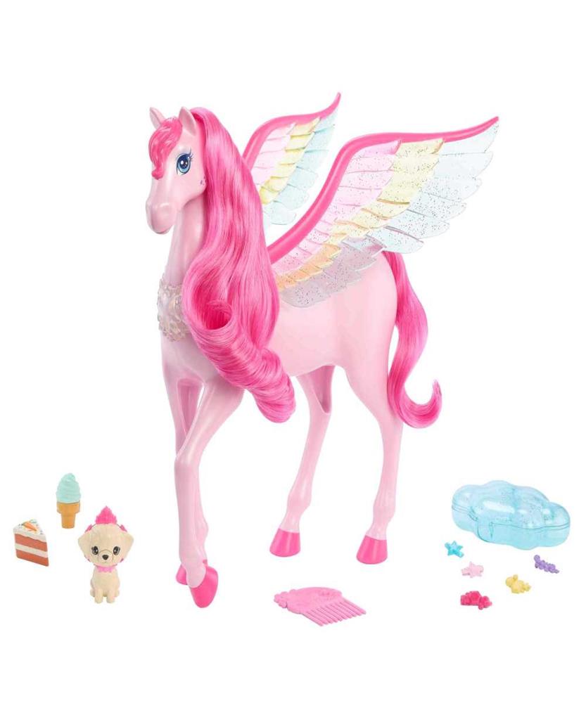 Cavalo Barbie Pegasus Cor de Rosa 